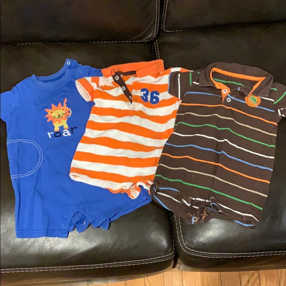 3 boys Carter’s 6 Months Rompers